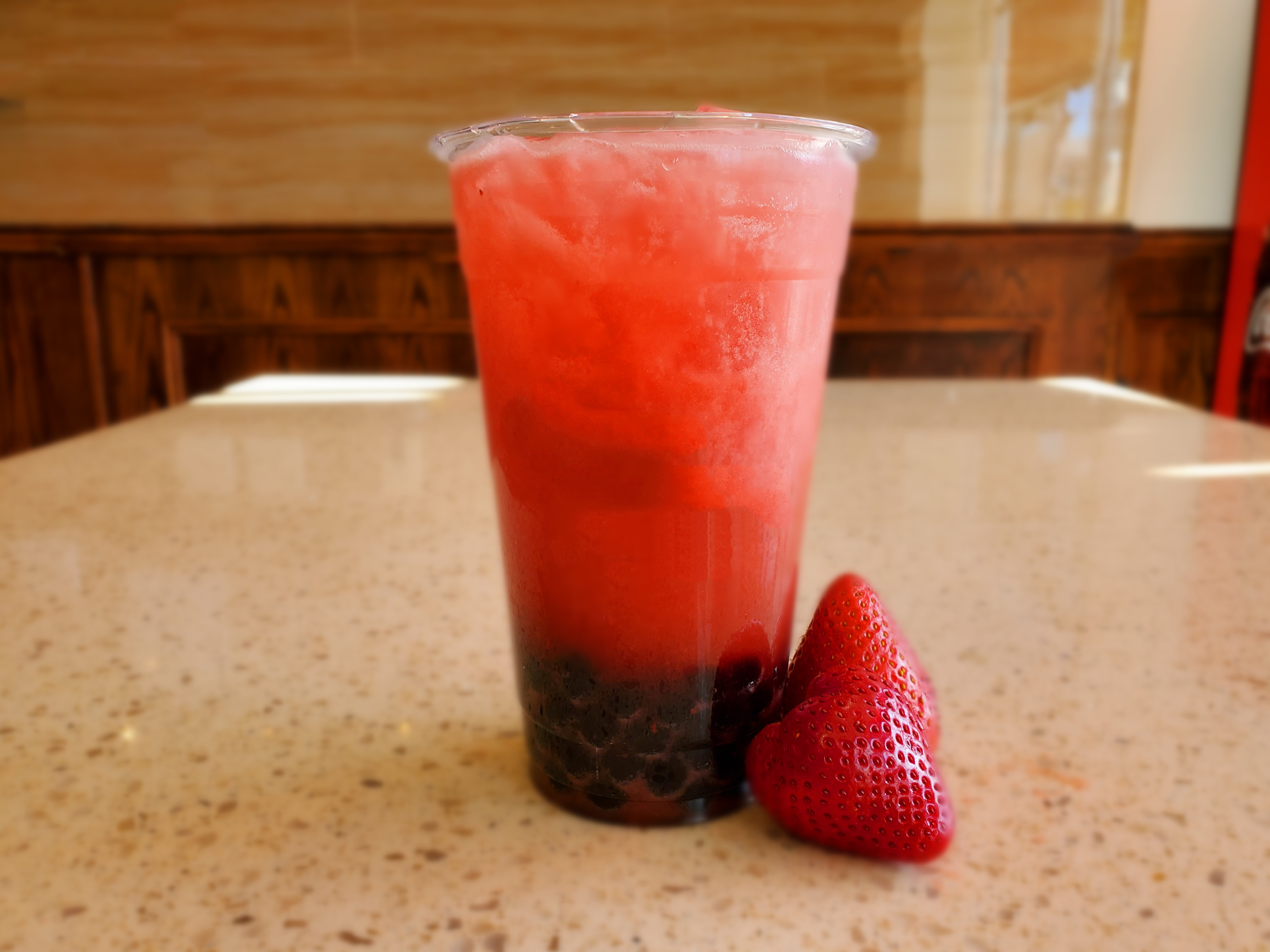 Order Strawberry Fruit Tea food online from Saku Asian Kitchen store, Oxnard on bringmethat.com