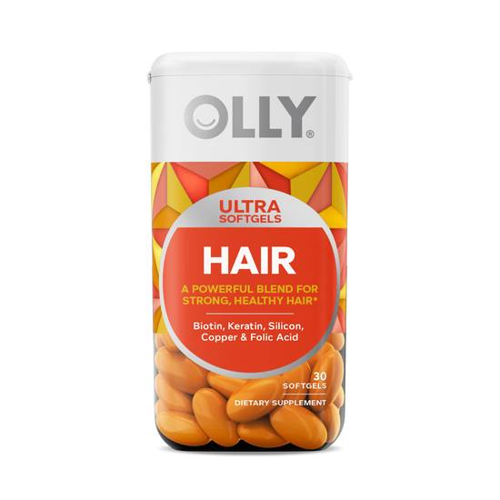 Order OLLY Hair Softgels Biotin, Keratin, Silicon, Copper and Folic Acid (30 ct) food online from Rite Aid store, Palm Desert on bringmethat.com