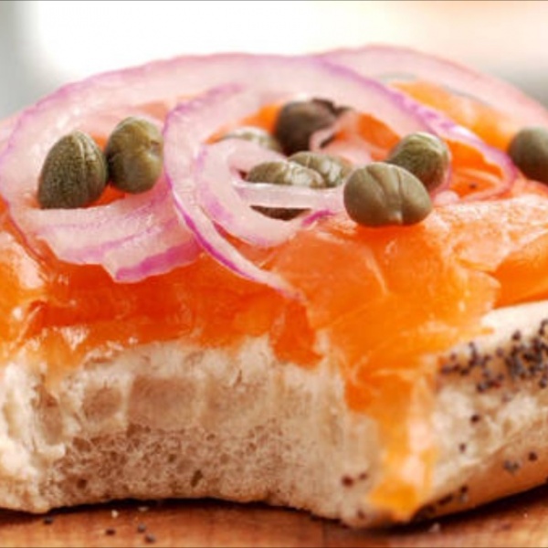 Order # Bagel with Lox food online from Stop N Wrap store, San Francisco on bringmethat.com