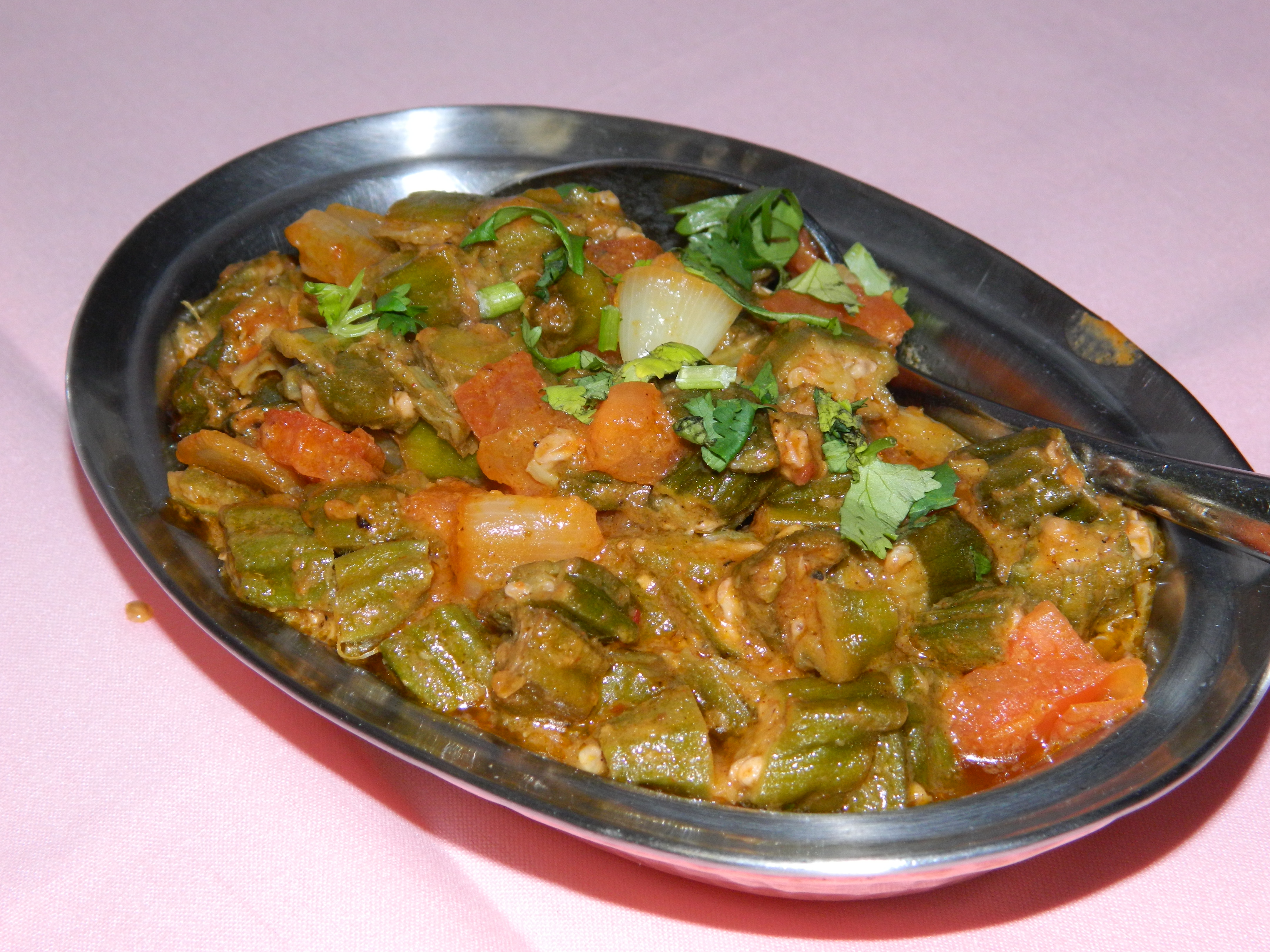 Order Bhindi Do Paiza (V) food online from Ambadi store, White Plains on bringmethat.com