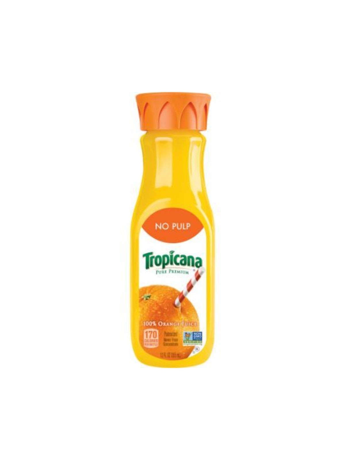 Order Tropicana Orange Juice No Pulp (12 oz) food online from Stock-Up Mart store, Marietta on bringmethat.com