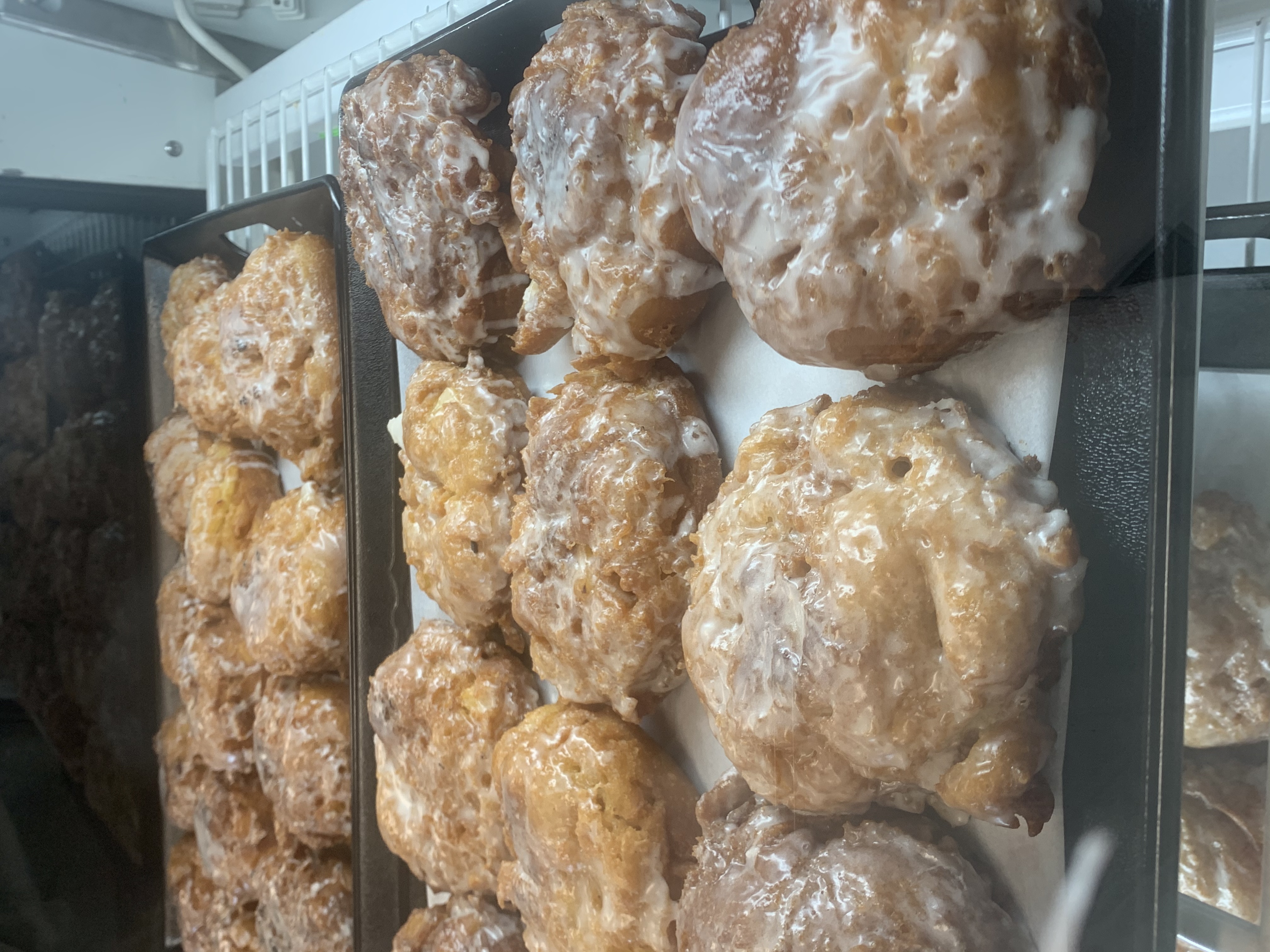 Order Hand Made Apple Fritters (Saturday and Sunday Only) food online from Mimzy Bakehouse store, Avon Lake on bringmethat.com
