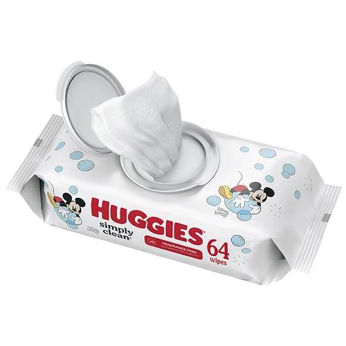 Order Huggies Simply Clean Baby Wipes Flip-Top Packs Fragrance-Free - 64.0 ea food online from Walgreens store, Willimantic on bringmethat.com