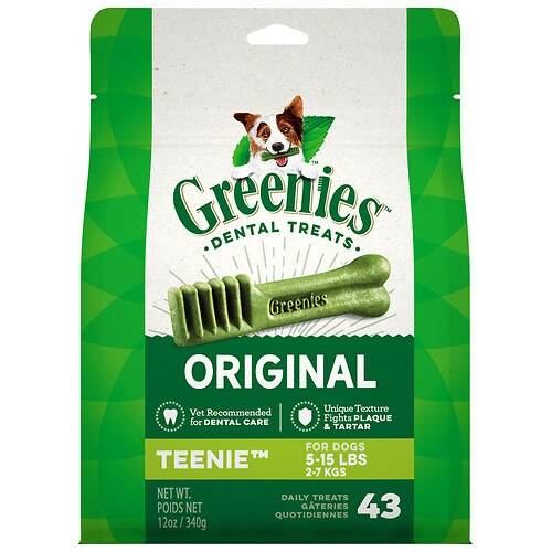 Order Greenies Dental Dog Treat Original - Teenie, 43 ea 12.0 oz food online from Walgreens store, Evans on bringmethat.com