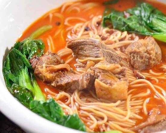 Order Noodle Soup with Spicy Stew and Flank Beef food online from Fire Stone Chinese Cusine store, Kennesaw on bringmethat.com