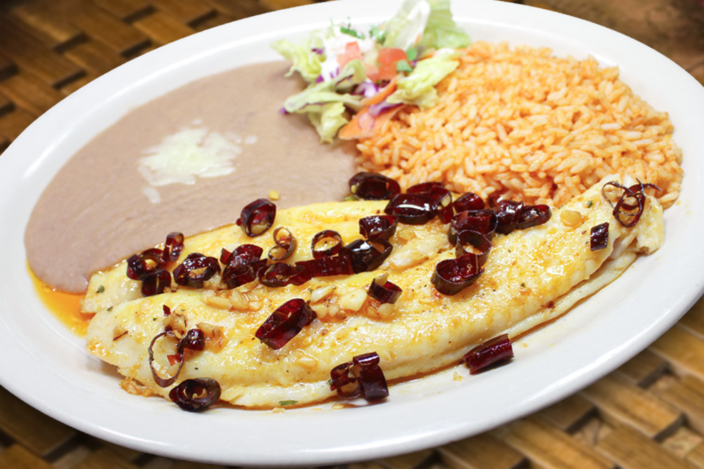 Order Filete al Ajillo Plate food online from Taqueria San Miguel store, Cathedral City on bringmethat.com