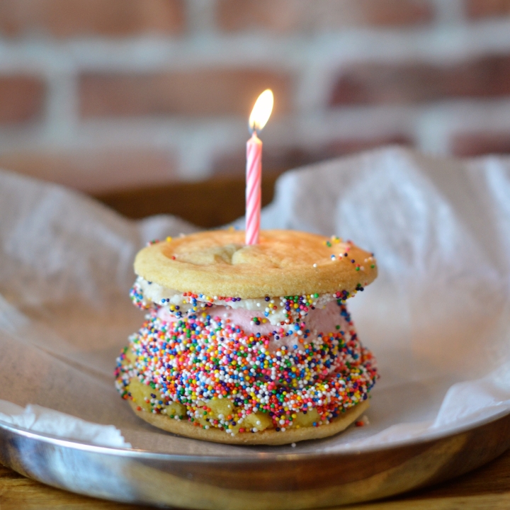 Order The Birthday Ice Cream Sandwich food online from Roasted store, Stamford on bringmethat.com