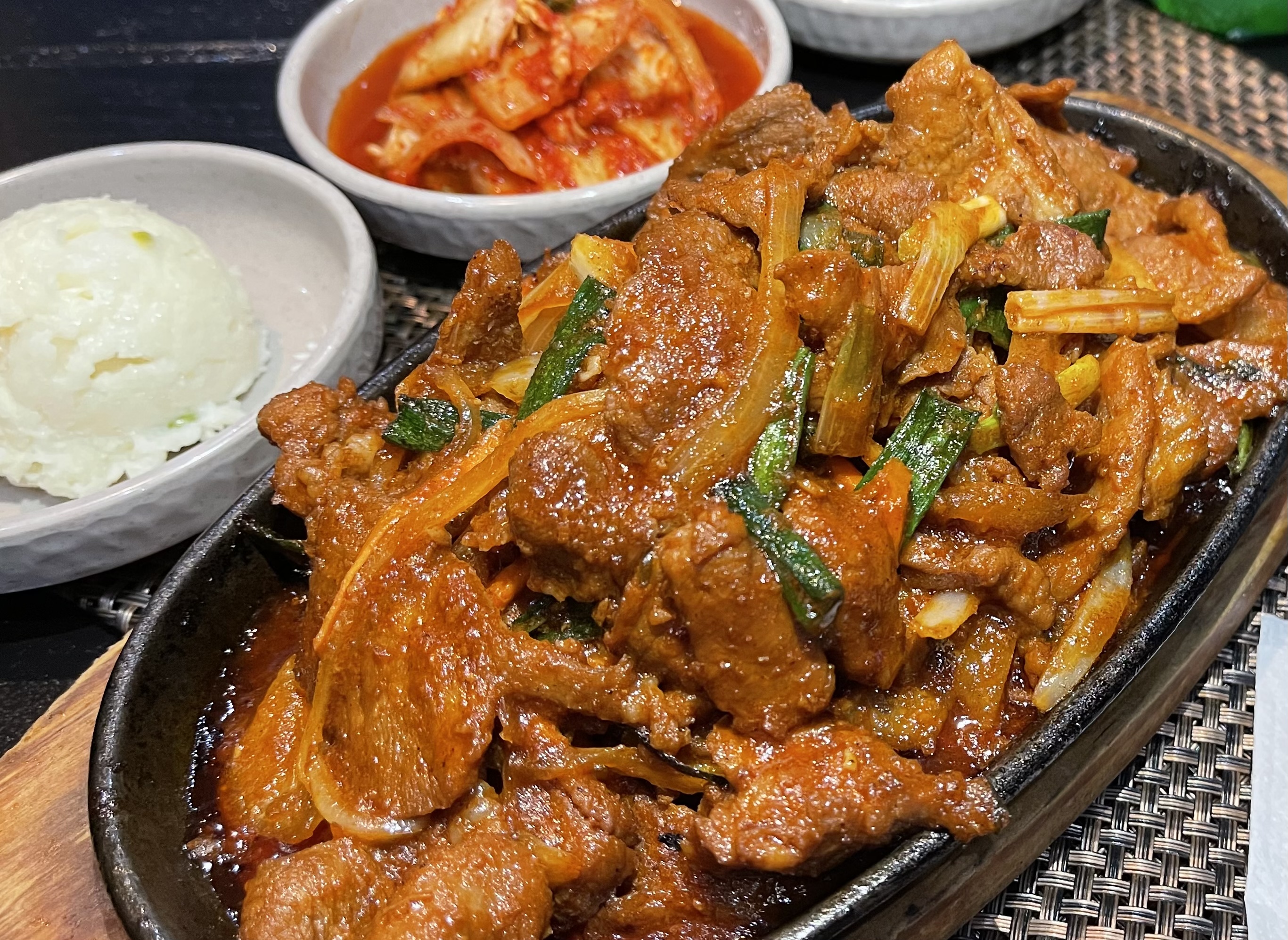 Order K24. Sweet Spicy Pork food online from Grammy Karaoke Korean Bbq store, Virginia Beach on bringmethat.com