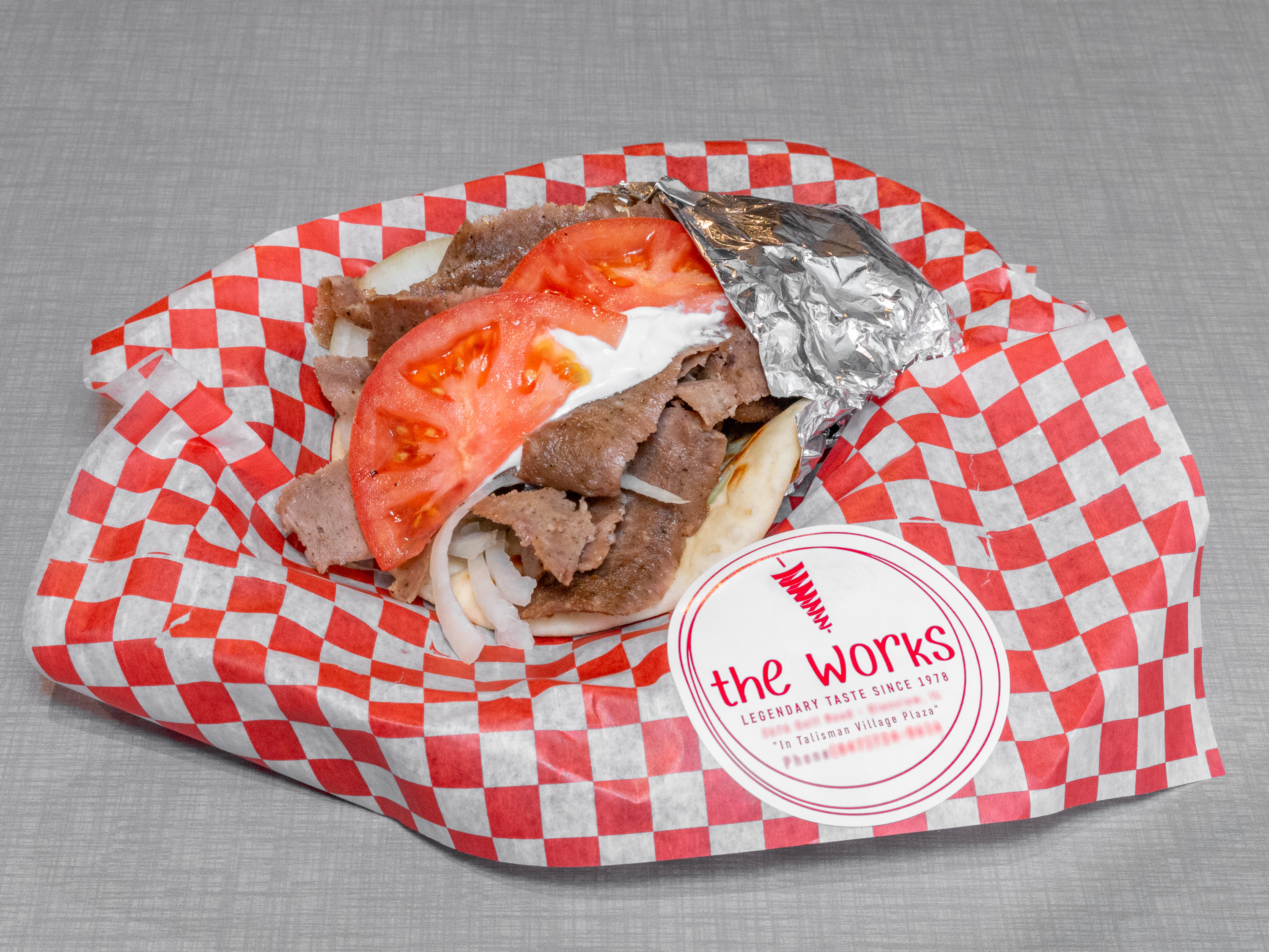 Order Gyro Sandwich food online from The Works store, Glenview on bringmethat.com