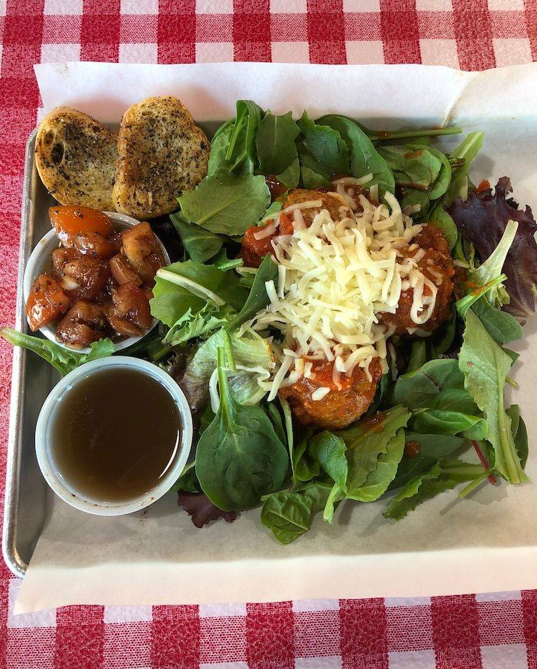 Order Meatball Salad food online from The Original Chickies store, Hillside on bringmethat.com
