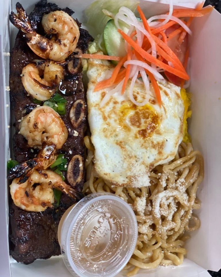 Order 35. Surf & Turf Entree food online from Anh Kitchen store, Hercules on bringmethat.com