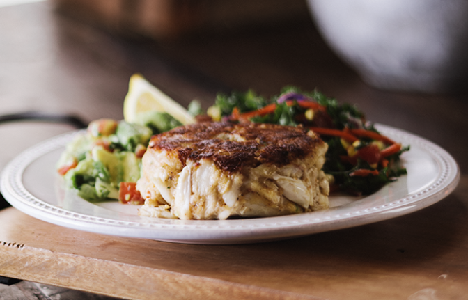 Order St. Phillip’s Island Crab Cake food online from Teds Montana Grill store, Marietta on bringmethat.com