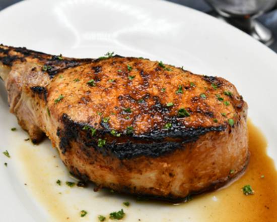Order Prime Double-Cut Pork Chop food online from Morton The Steakhouse store, Reston on bringmethat.com