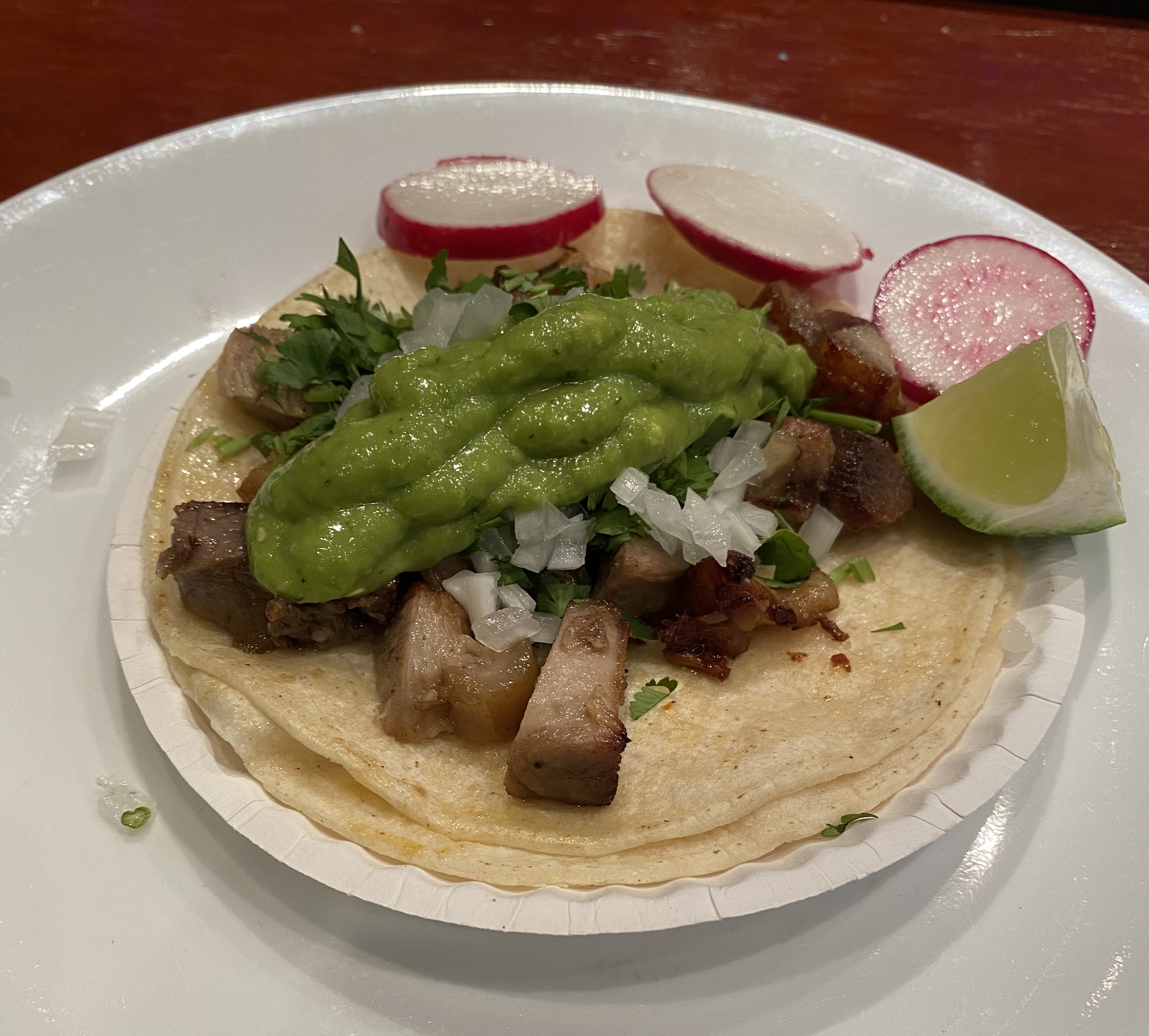 Order  Carnitas Taco food online from Puebla Seafood store, Jackson Heights on bringmethat.com