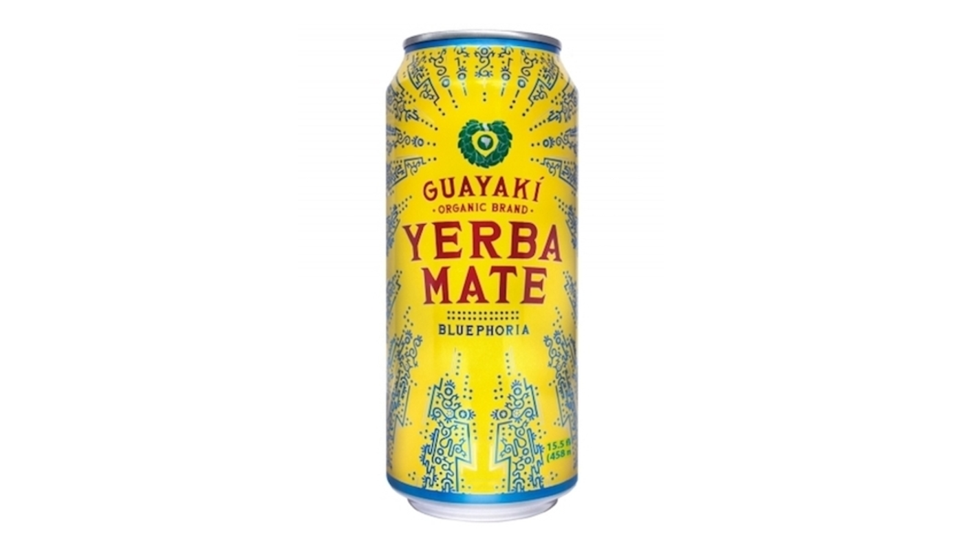 Order Guayaki Yerba Mate Blueberry 15.5oz Can food online from Liquor Palace store, Burbank on bringmethat.com