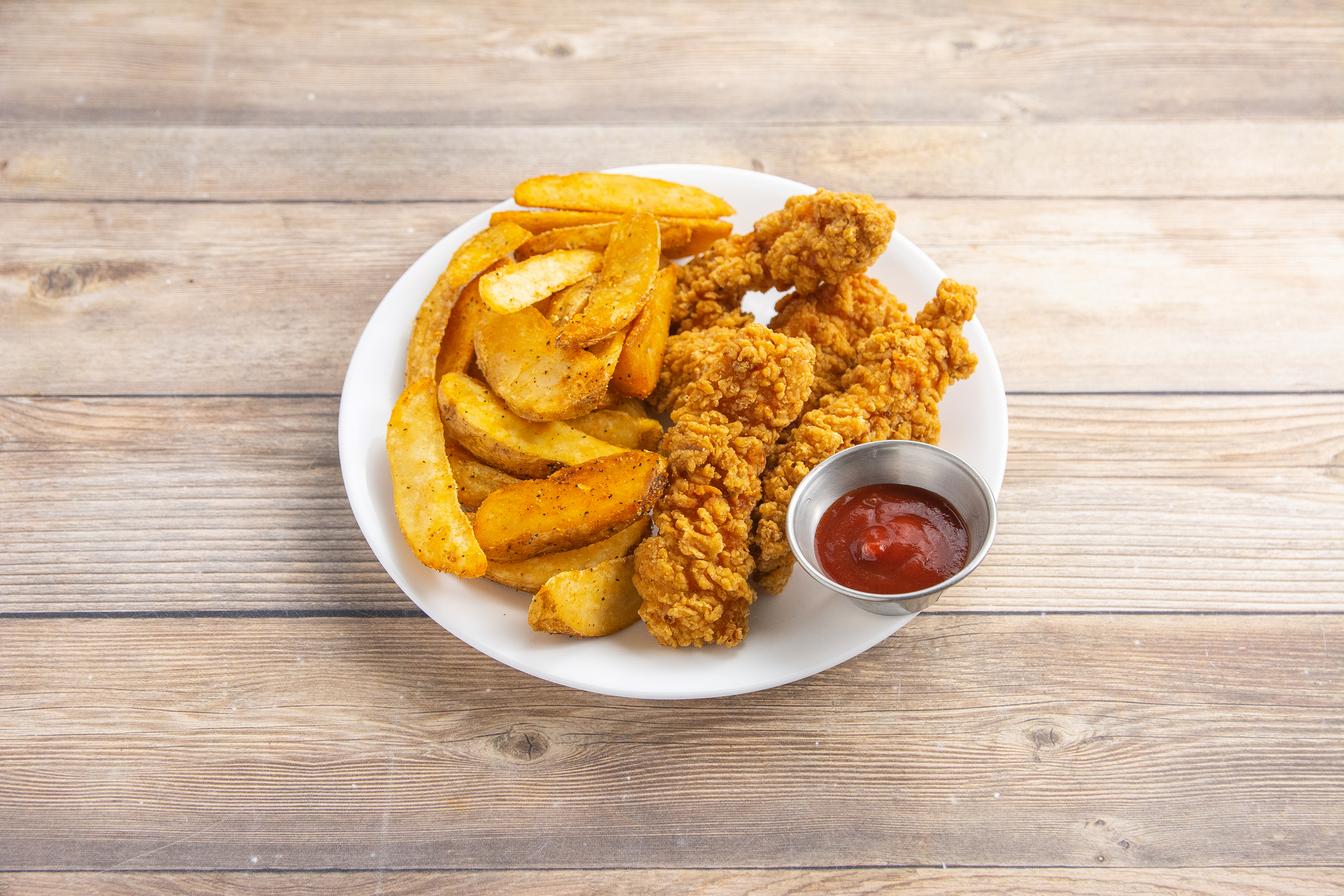 Order Chicken Tenders and Fries food online from Fuddruckers Restaurant store, Concord on bringmethat.com