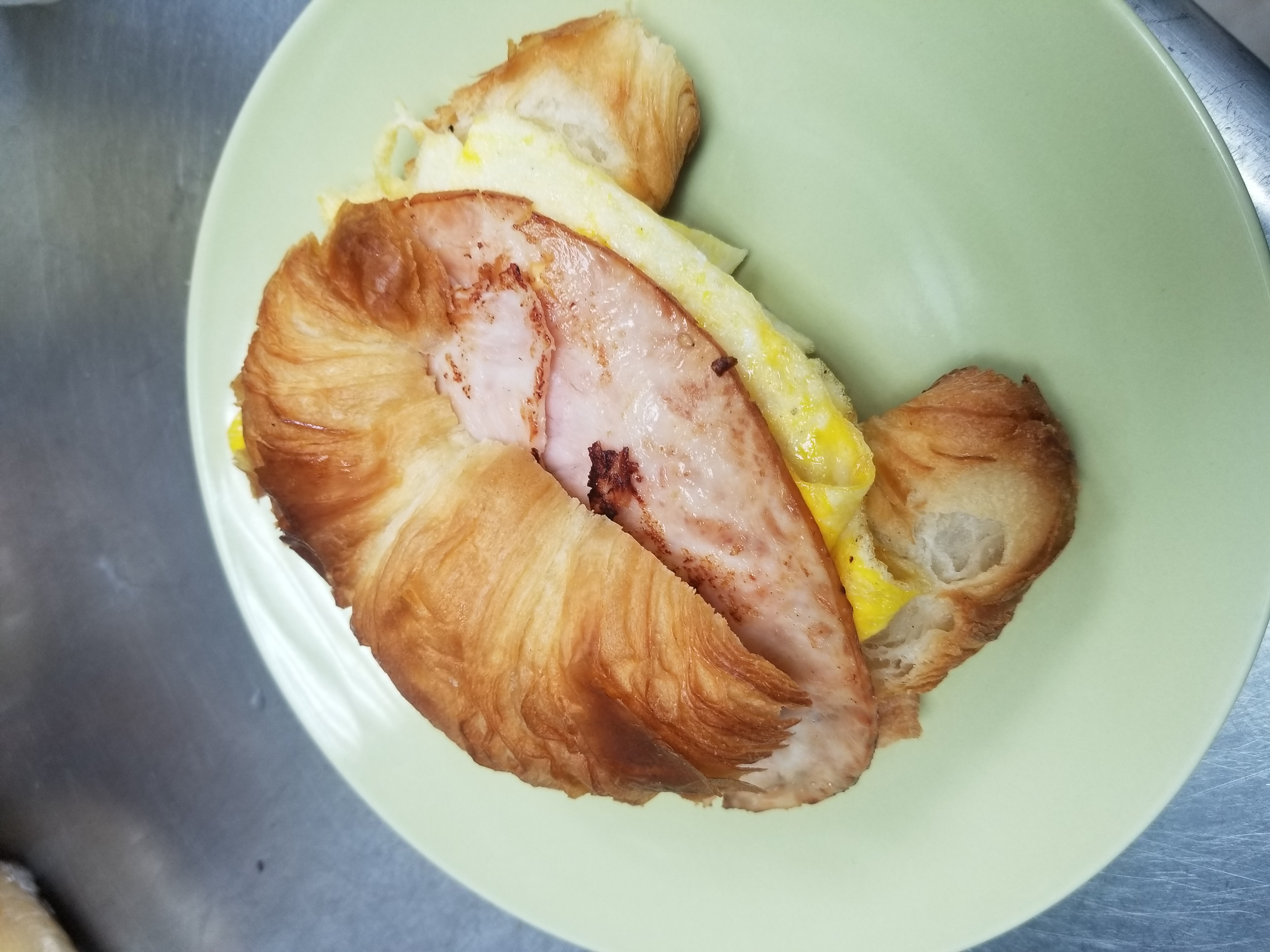 Order Croissant Breakfast sandwiche food online from Aminas Cafe store, Bronx on bringmethat.com