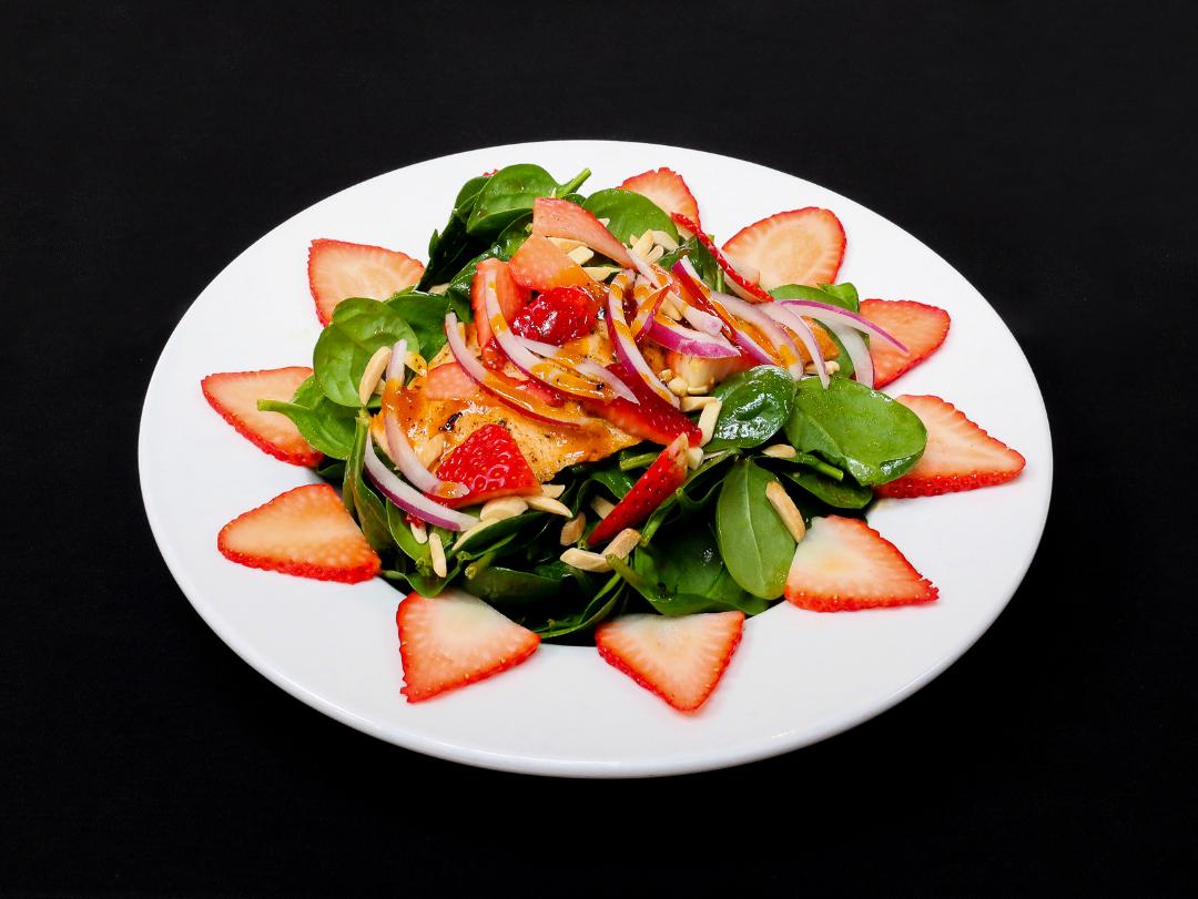 Order Strawberry Salmon Salad food online from Chessie Restaurant store, Barrington on bringmethat.com