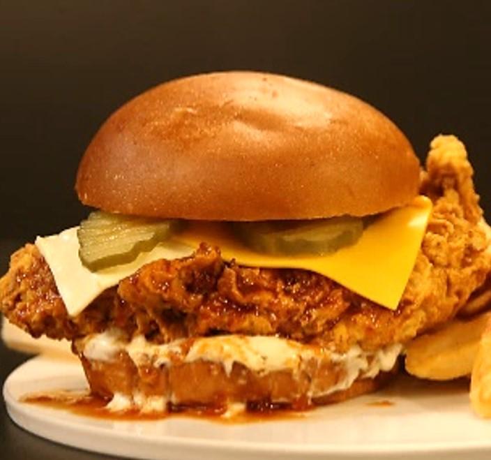 Order Cheese Sandwich (Only) # food online from Honey Dress Fried Chicken store, Torrance on bringmethat.com