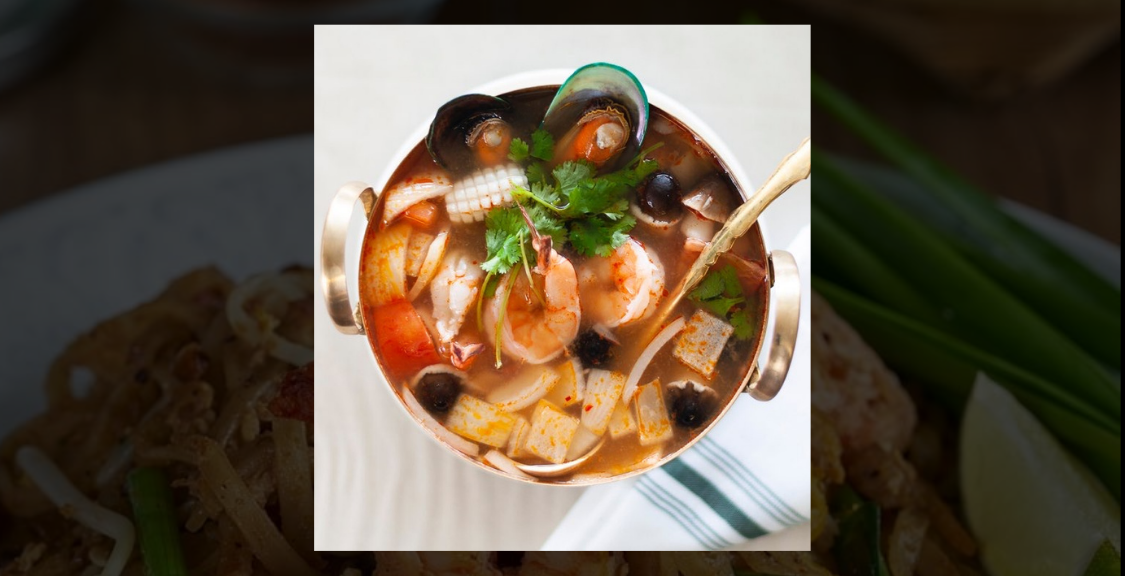 Order 22. Tom Yum Soup food online from Thonglor Thai Bistro store, San Mateo on bringmethat.com