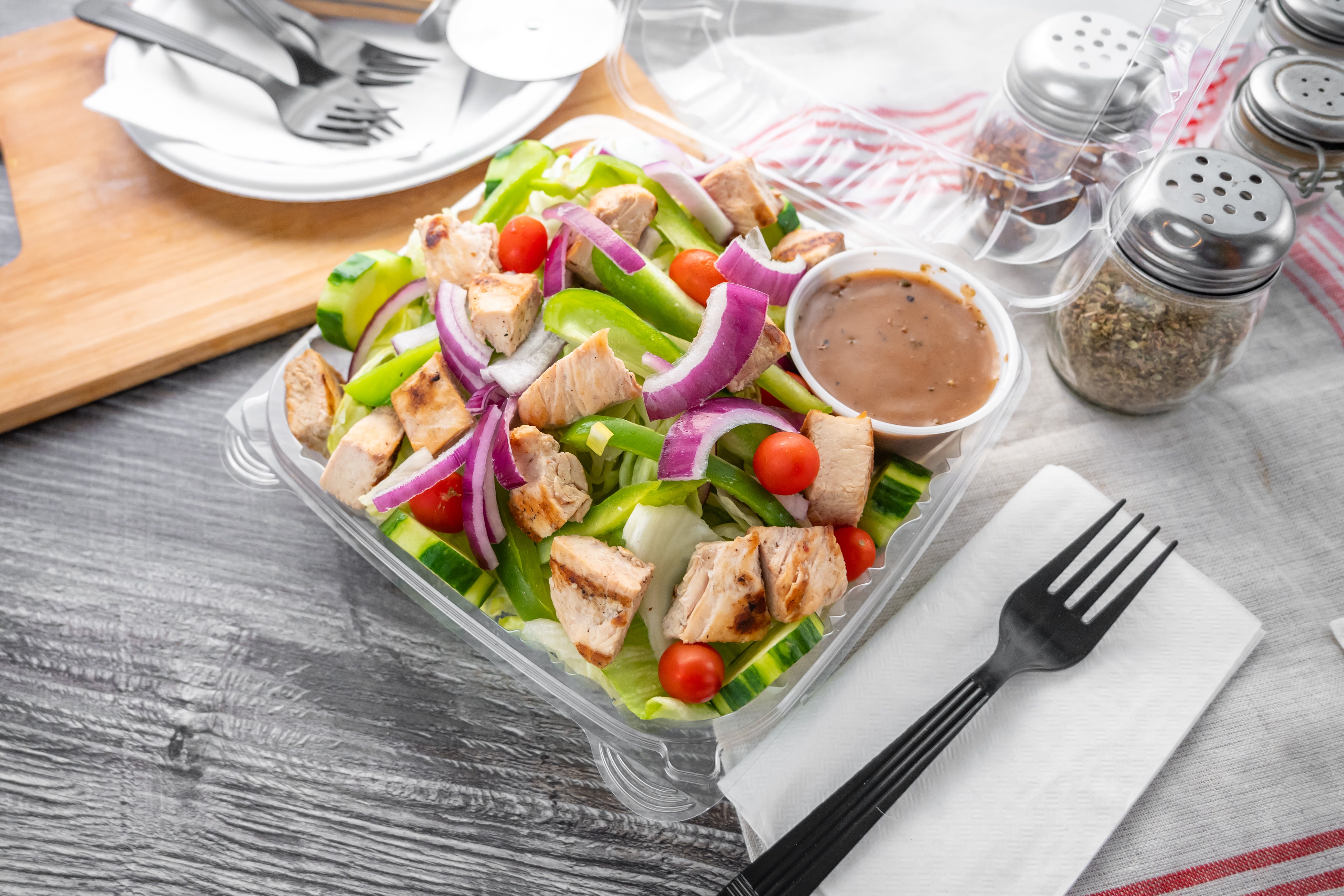 Order Grilled Chicken Salad - Salad food online from Firepit Pizzeria & Grill store, Springfield on bringmethat.com