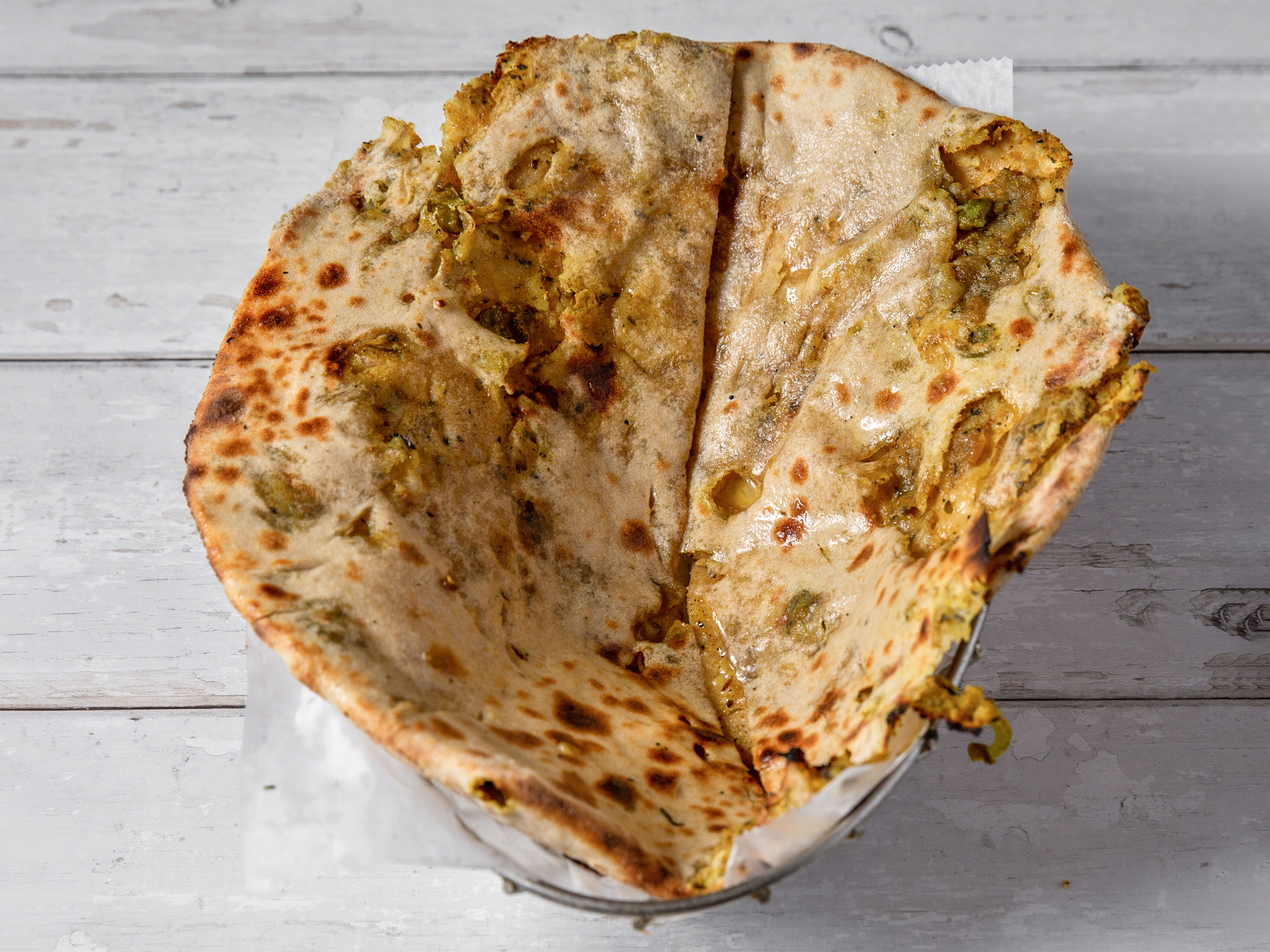 Order Aloo Paratha food online from The Clay Oven Indian Restaurant store, Roxbury Township on bringmethat.com