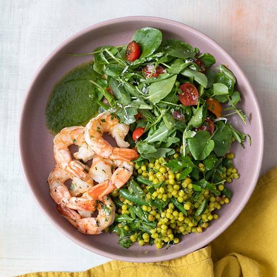 Order portofino bowl with grilled selva shrimp food online from Tender Greens store, Los Angeles on bringmethat.com