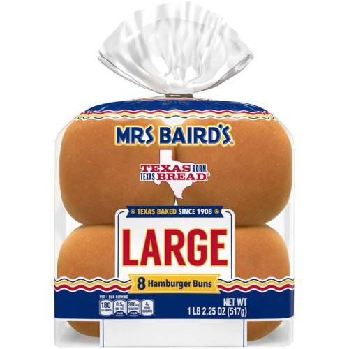 Order Mrs Baird's · Plain Bun (8 ct) food online from United Supermarkets store, Plainview on bringmethat.com