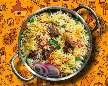 Order Peshawari Lamb Biryani food online from Gunpowder Cafe store, Lawrence on bringmethat.com