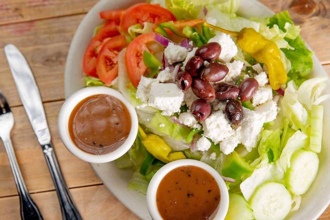 Order Greek Salad food online from Palios Pizza Cafe store, Katy on bringmethat.com