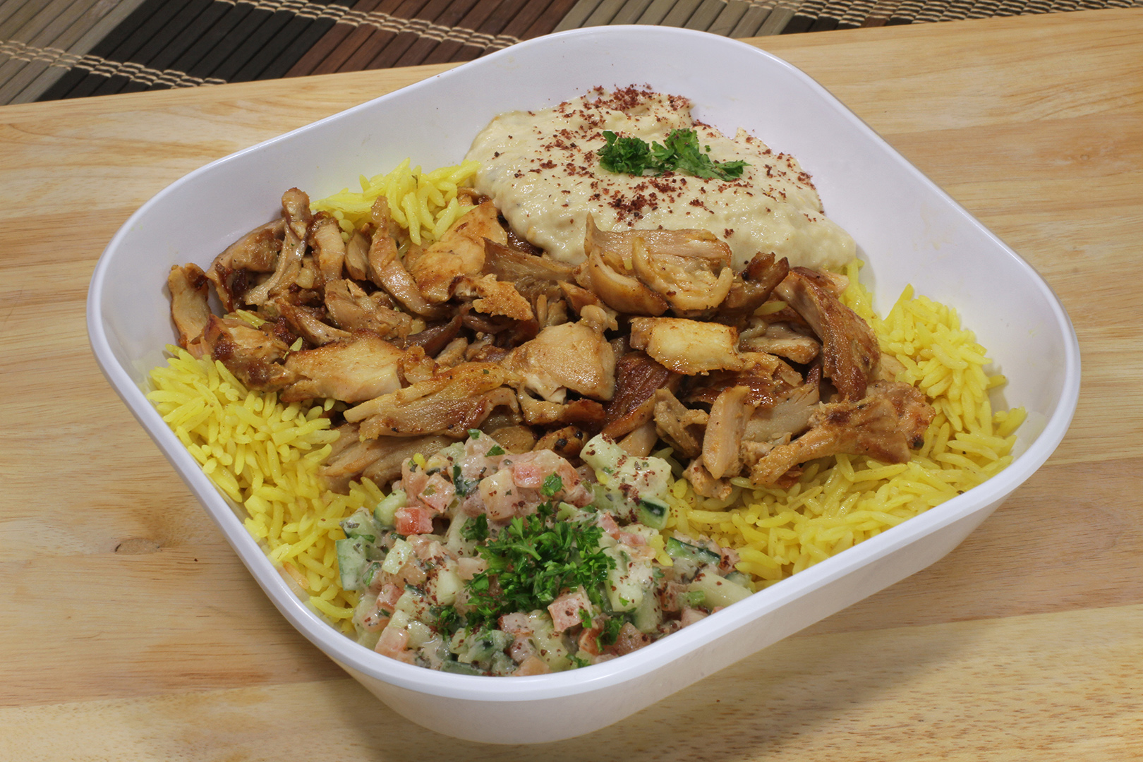 Order Chicken Shawarma Bowl food online from Fill A Pita store, Downers Grove on bringmethat.com