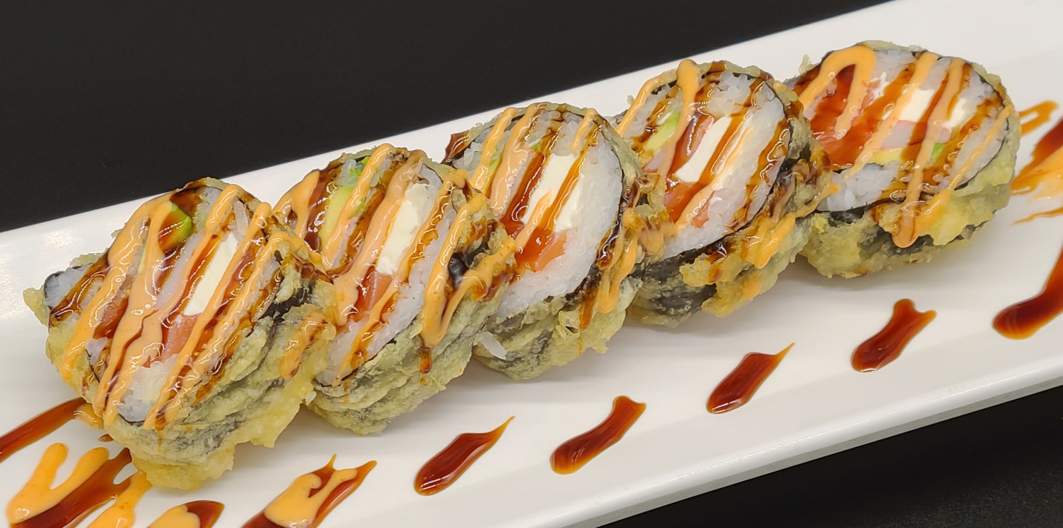 Order D3. Crunchy Philly Roll(5pcs) food online from Hello Sushi store, Fullerton on bringmethat.com