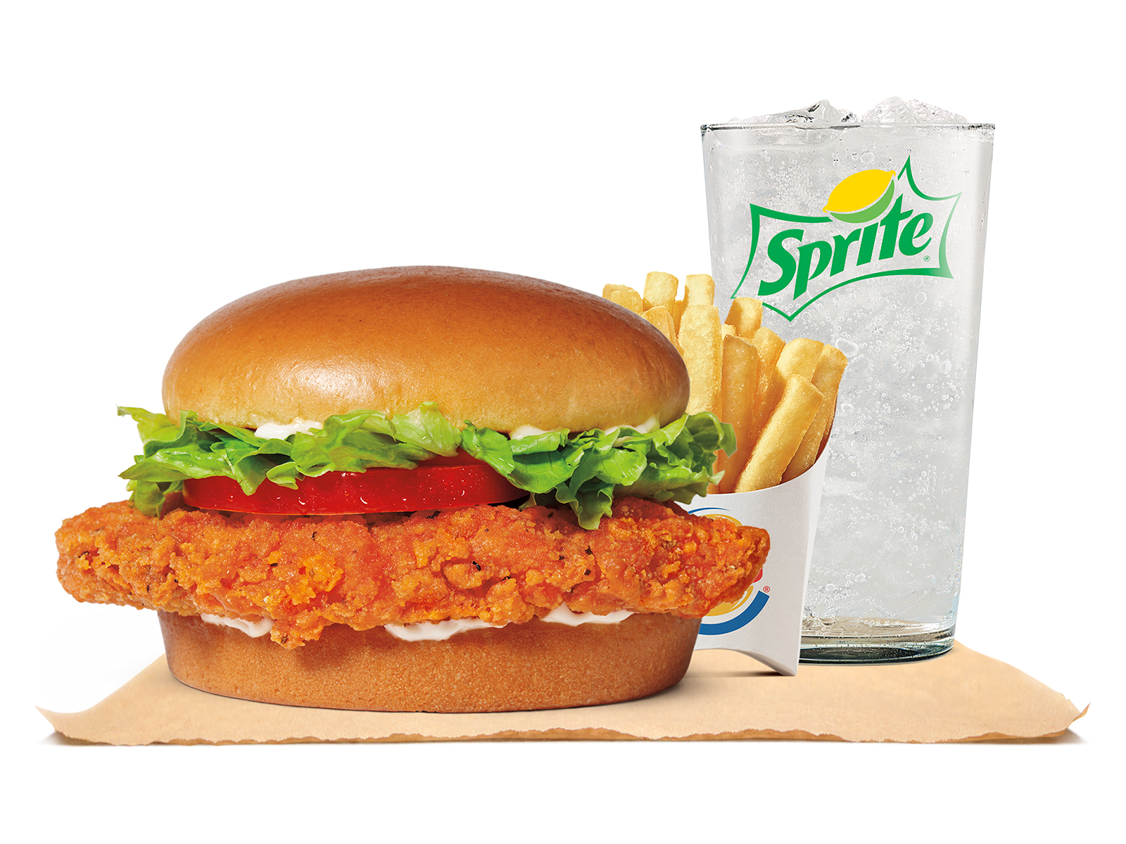 Order Spicy Crispy Chicken Sandwich Medium Meal food online from Burger King store, Streamwood on bringmethat.com