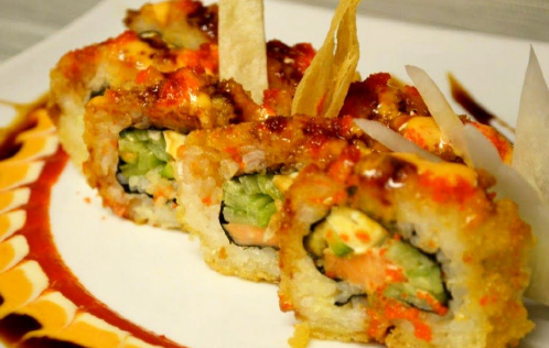 Order Philadelphia Tempura Roll food online from Kino Sushi store, Los Angeles on bringmethat.com
