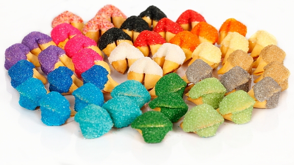 Order Colorful Bling Fortune Cookies - Some of Each Bling Color food online from Fancy Fortune Cookies store, Indianapolis on bringmethat.com