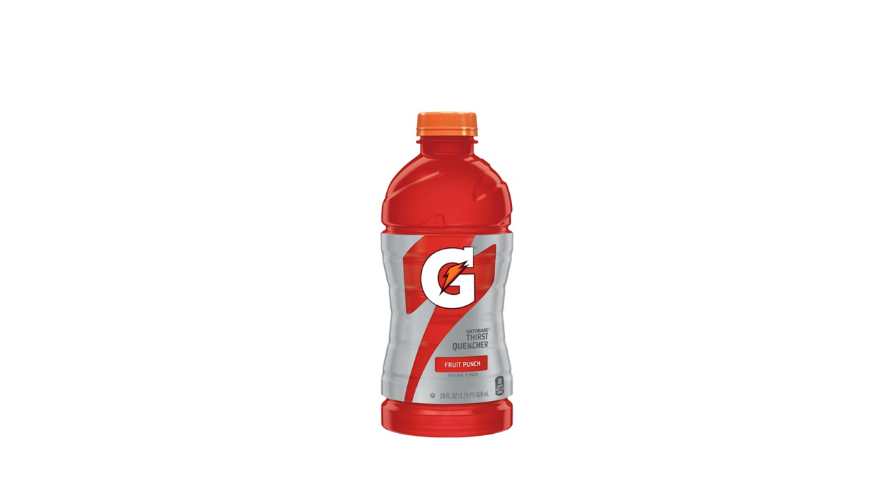 Order Gatorade Fruit Punch 28 oz food online from Cafe Verdi Rebel store, Las Vegas on bringmethat.com