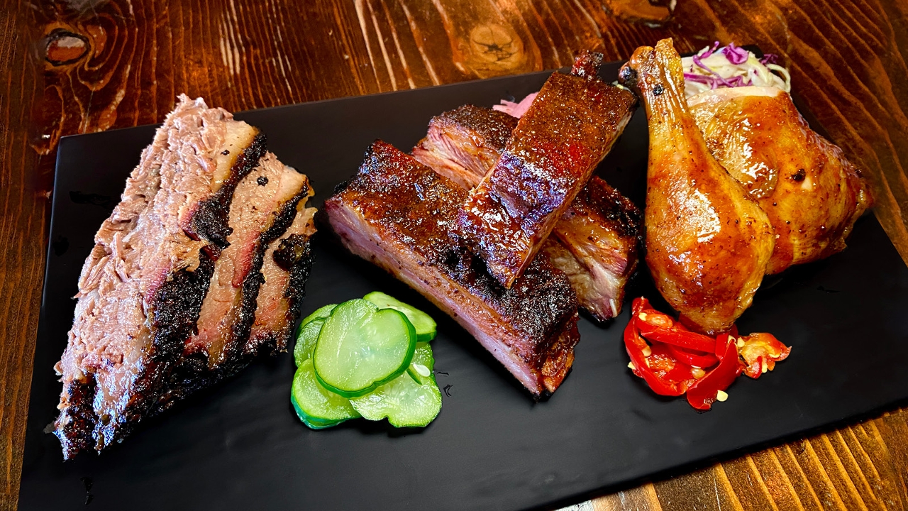 Order 3 Meat Sampler food online from Mighty Quinn's Barbeque store, New York on bringmethat.com