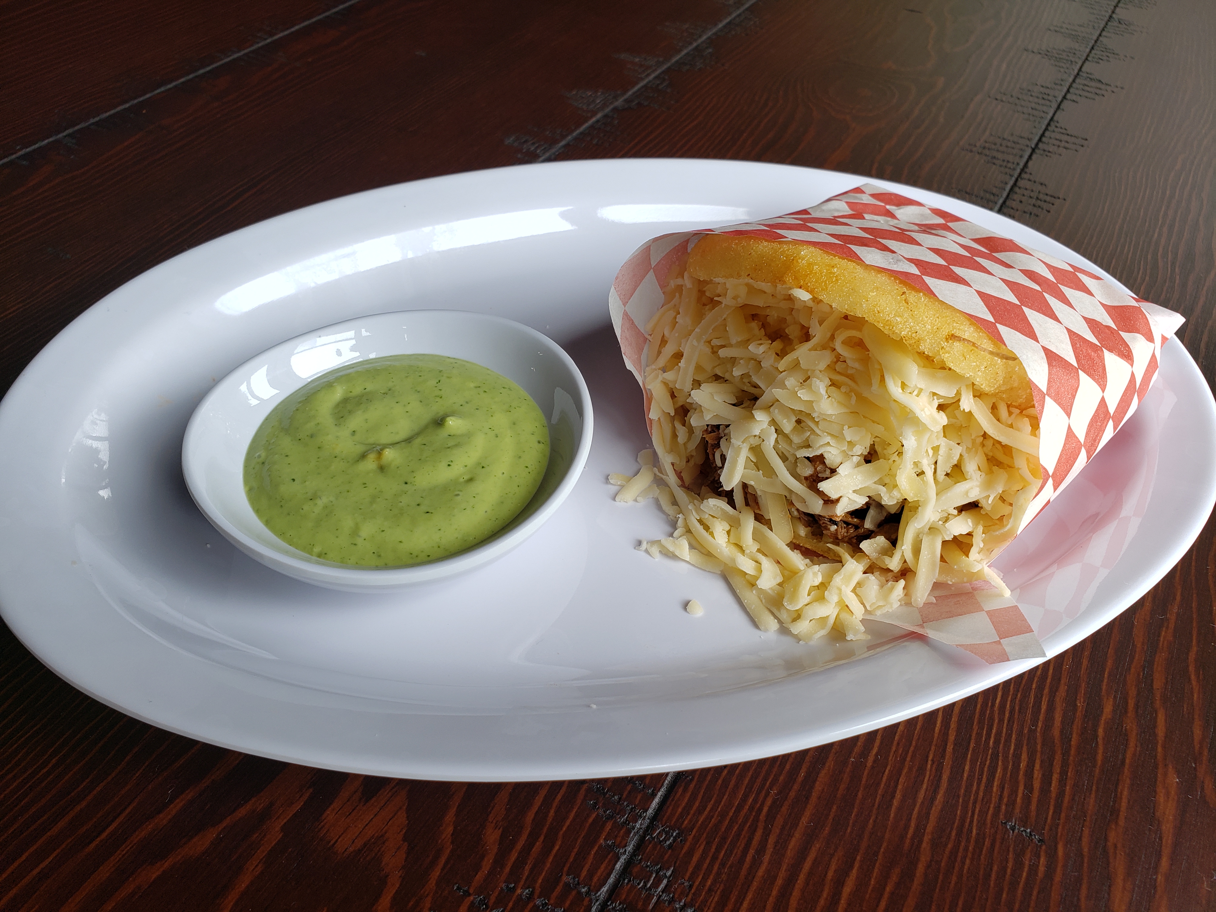 Order Arepa Choriqueso food online from Pabellon store, Pittsburgh on bringmethat.com