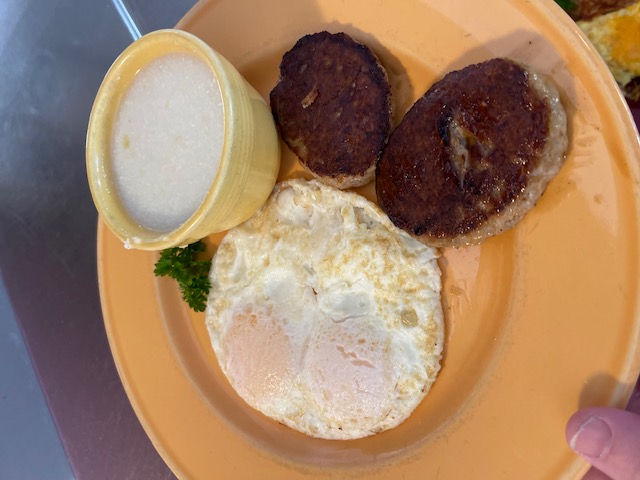 Order Patty and Eggs Breakfast  food online from Ricks Restaurant store, Palm Springs on bringmethat.com