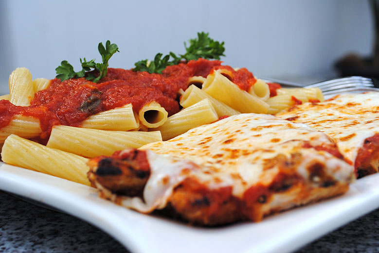 Order Chicken Cutlet Parmigiana food online from Gourmet Grill store, Brooklyn on bringmethat.com