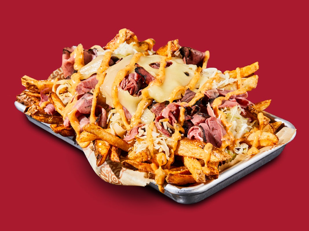 Order Loaded Reuben Fries food online from Primanti Bros store, Youngstown on bringmethat.com