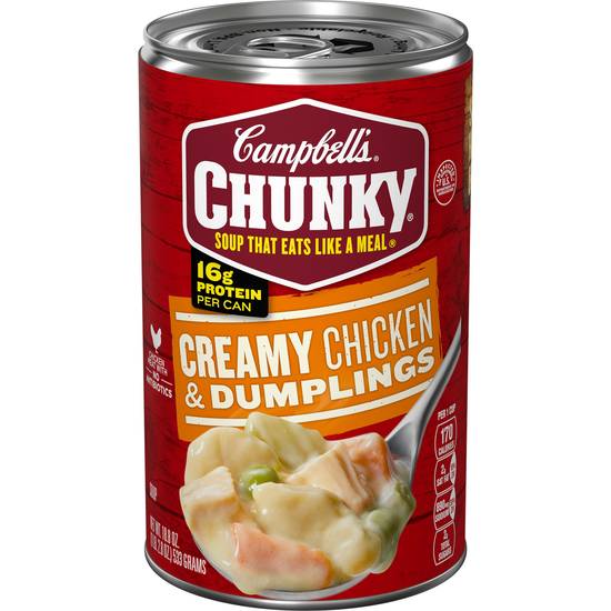 Order Campbell's Chunky Soup, Creamy Chicken and Dumplings Soup, 18.8 Oz Can food online from Cvs store, SANTA PAULA on bringmethat.com