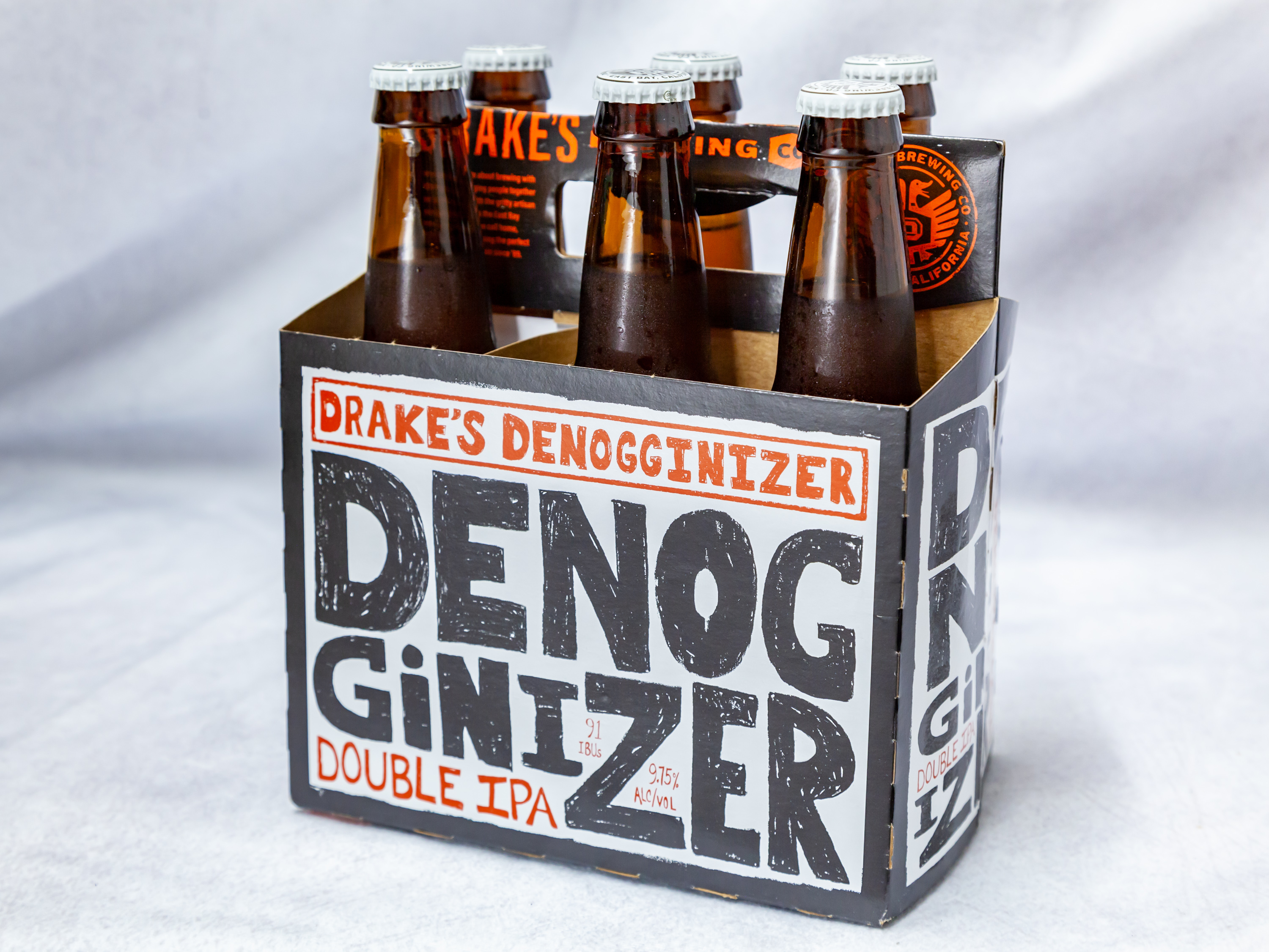 Order 6 Pack Bottle Drake Denogginizer Double Ipa food online from Gallaghers Drive-In Liquor store, Oakland on bringmethat.com