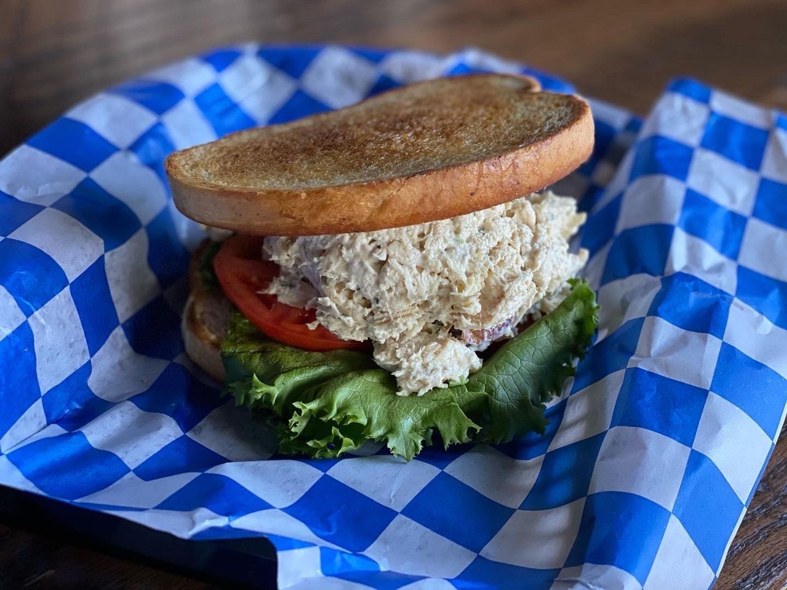 Order Famous Chicken Salad Sandwich food online from Tonys Eat & Drink store, Franklin on bringmethat.com