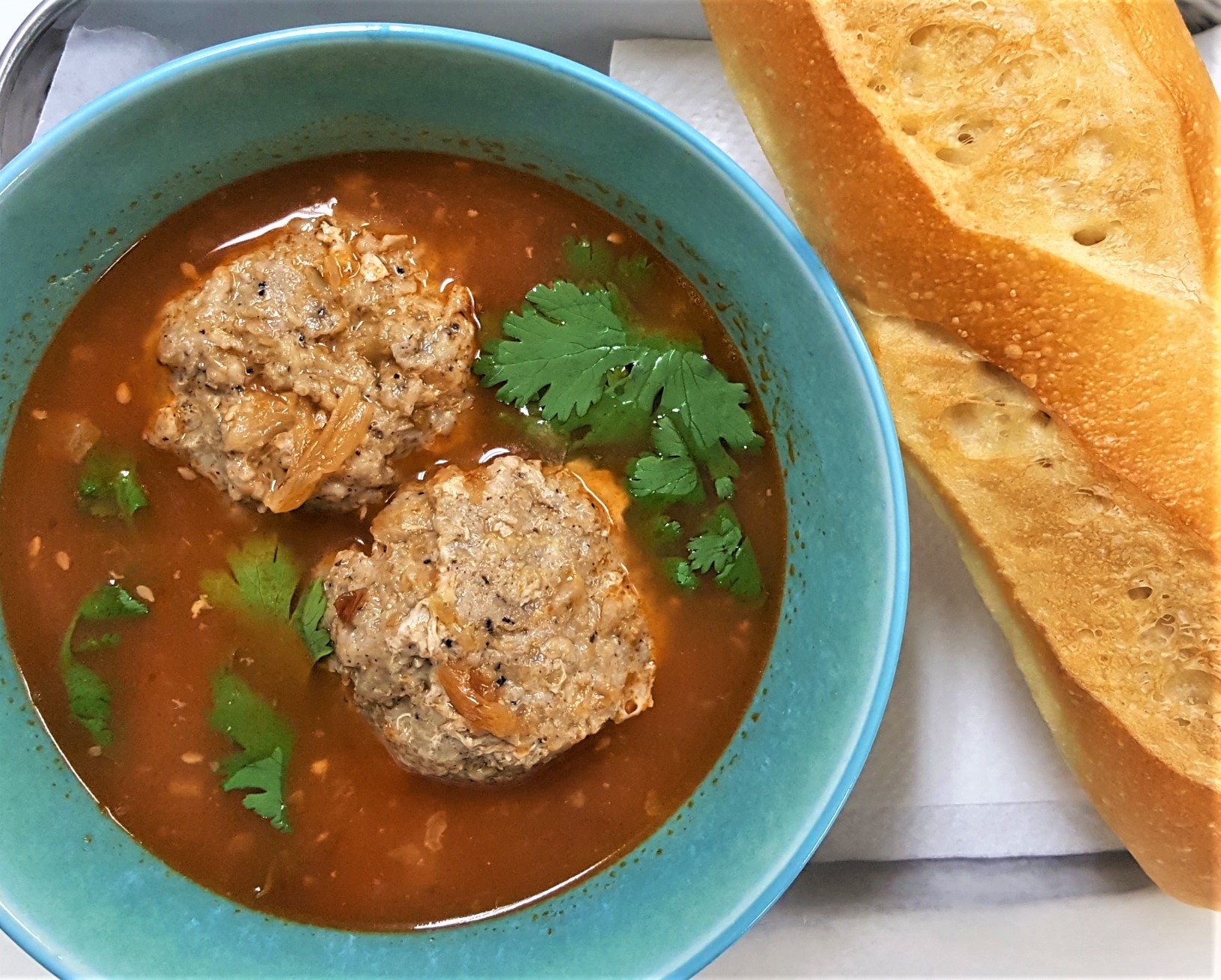Order Pork Meatball Soup with Bread food online from CM Banh Mi store, Hillsboro on bringmethat.com