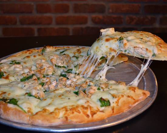 Order Spinach Alfredo Pizza food online from Wick Pizza Parlor & Pub store, Louisville on bringmethat.com