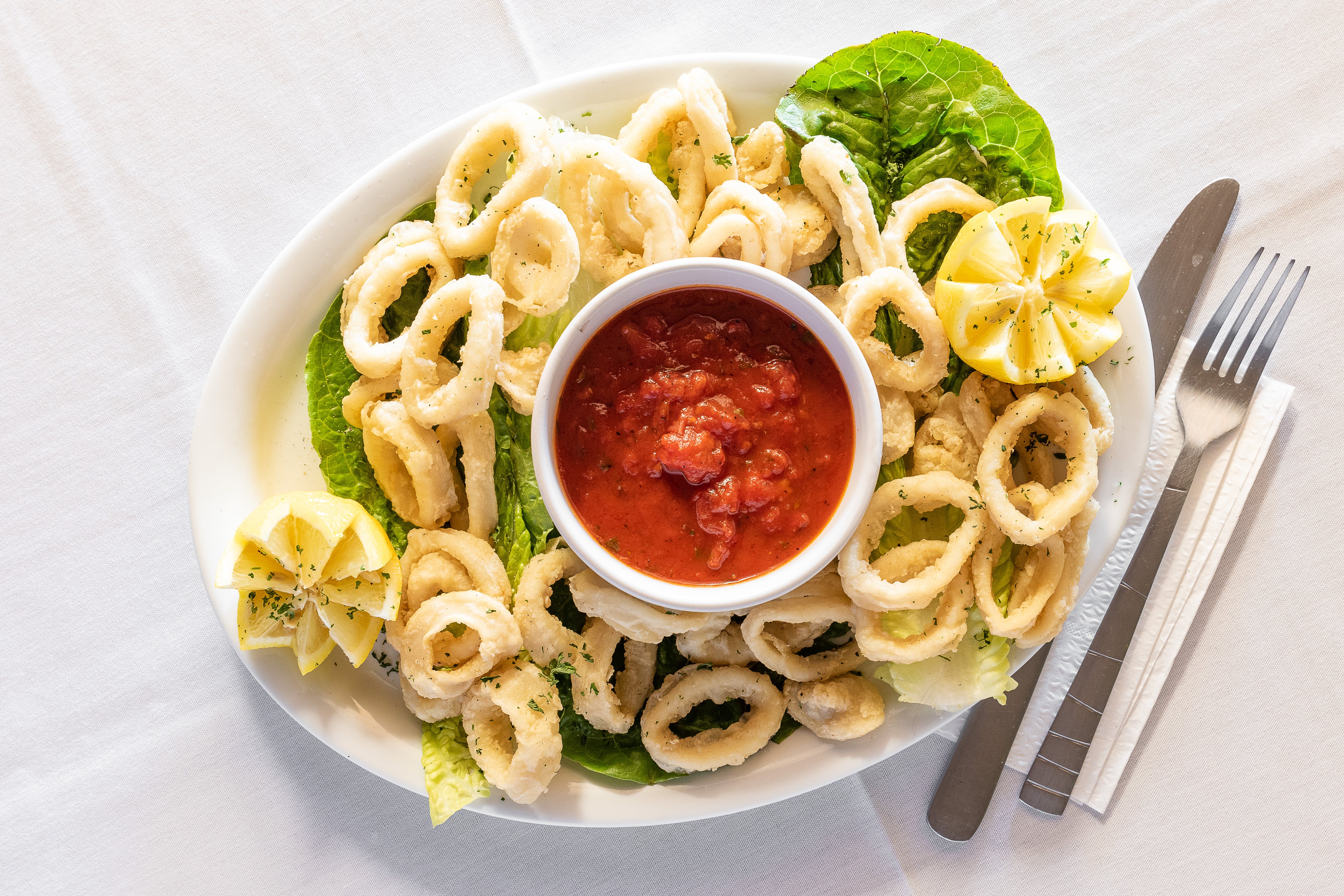 Order Fried Calamari - Appetizer food online from Little Italy Pizza store, Forked River on bringmethat.com