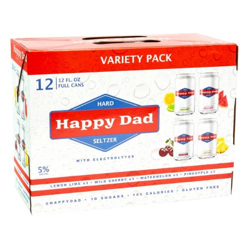 Order Happy Dad Seltzer - 12oz Cans/12 Pack food online from Bottle Shop & Spirits store, Los Alamitos on bringmethat.com