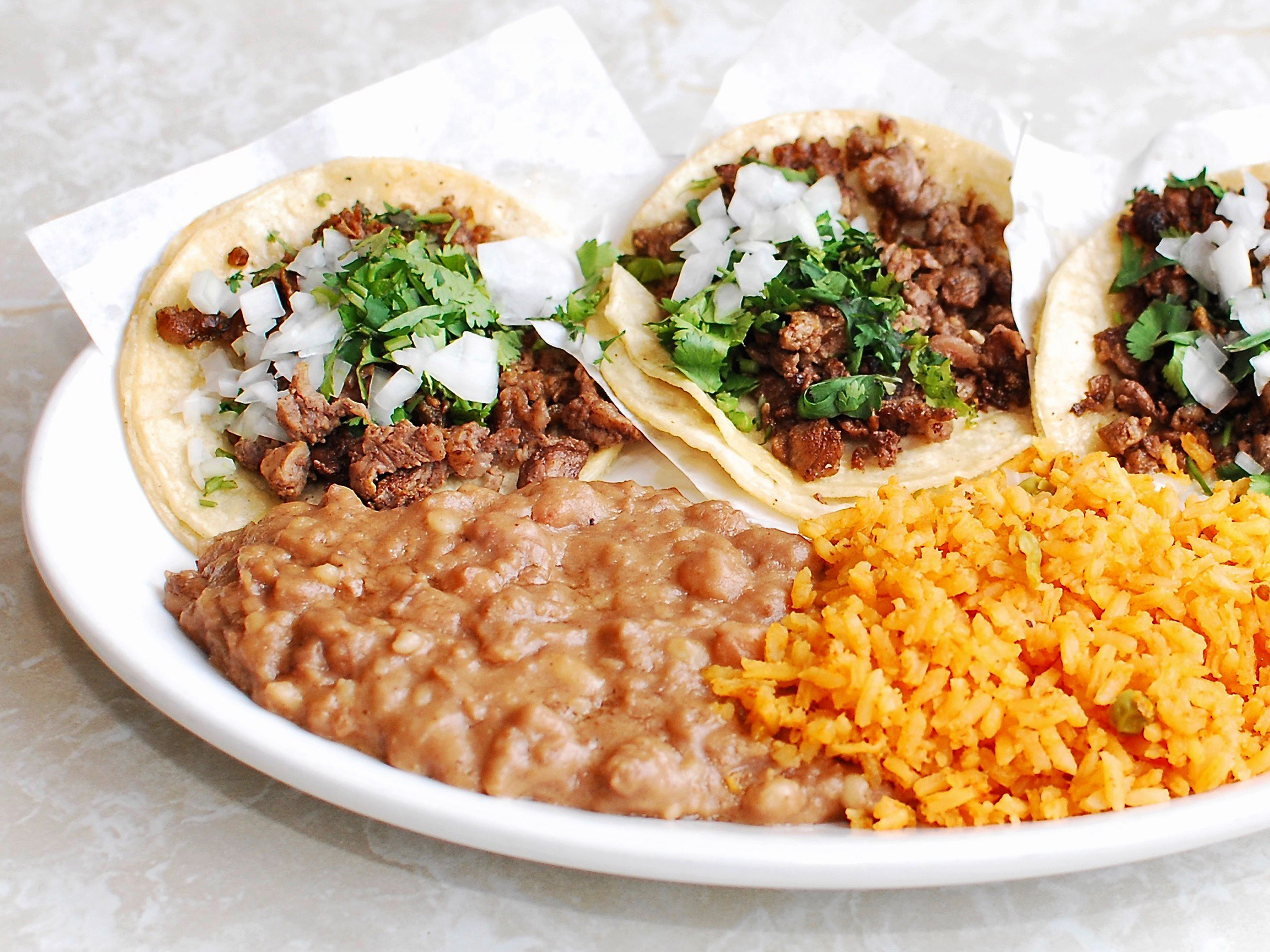 Order Taco Dinner food online from Taqueria Los Comales store, Chicago on bringmethat.com