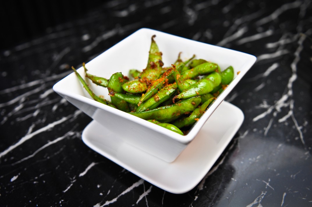 Order Spicy Garlic Edamame food online from Bad Sushi store, Los Angeles on bringmethat.com